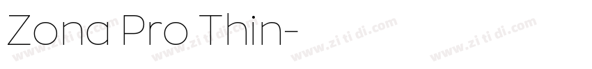 Zona Pro Thin字体转换